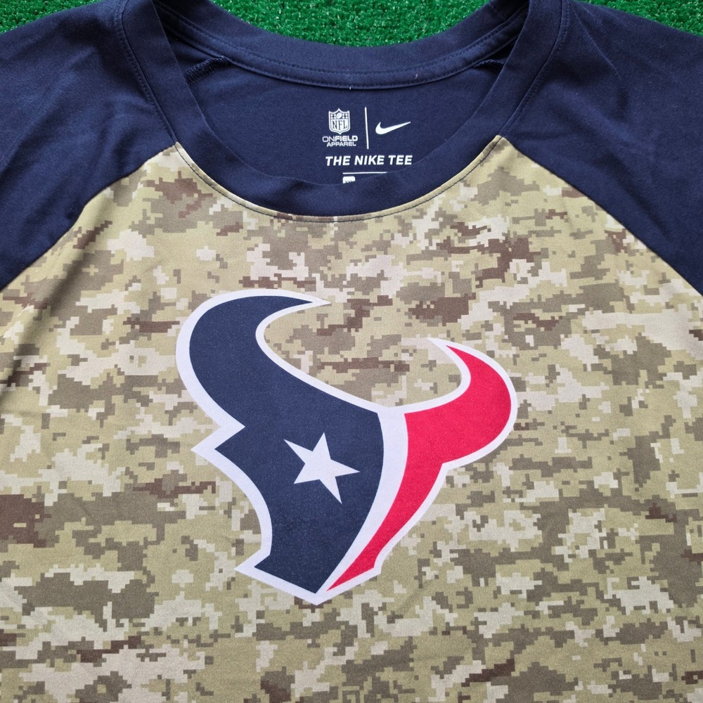 Houston Texans Nike NFL On Field Apparel Salute to Service Raglan Shirt Mens 2XL - Picture 2 of 8